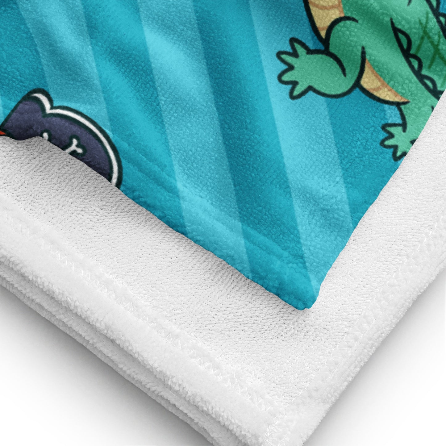 AquaRebel quick-drying beach towel 160x80cm blue striped